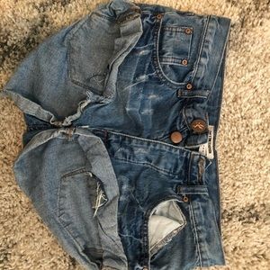 One teaspoon bandits cuffed distressed shorts